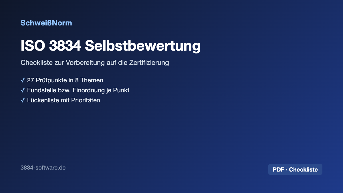 Vorschau: Checkliste: ISO 3834 Selbstbewertung